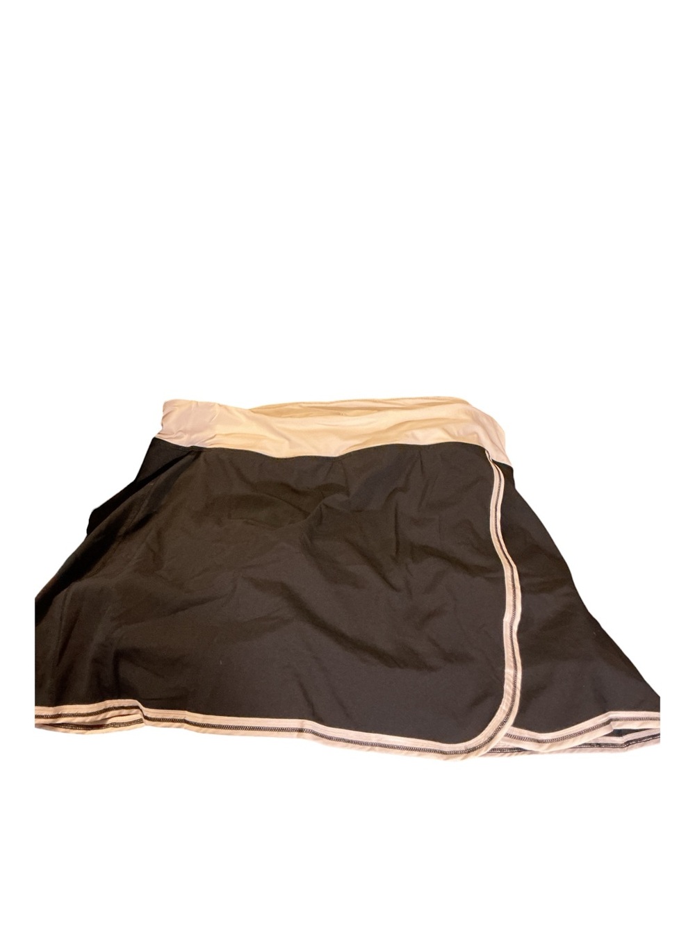 Black Skirt with Cream Trim - Women's Athletic Skirt